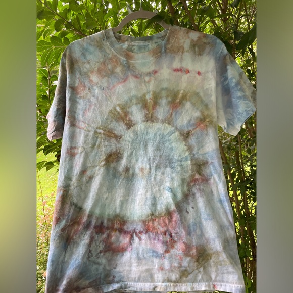 Fossils&Shells: One of a Kind Ice Dyed T-shirt - Spiral - Men’s/Unisex Small - Picture 3 of 12